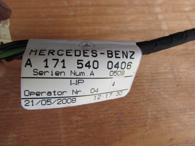 Mercedes R171 Door Control Module Harness, Left or Right A1715400406 SLK280 SLK300 SLK350 SLK554